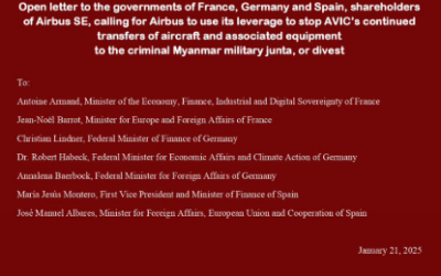 Participating in Open letter to the governments of France, Germany and Spain, shareholders of Airbus SE